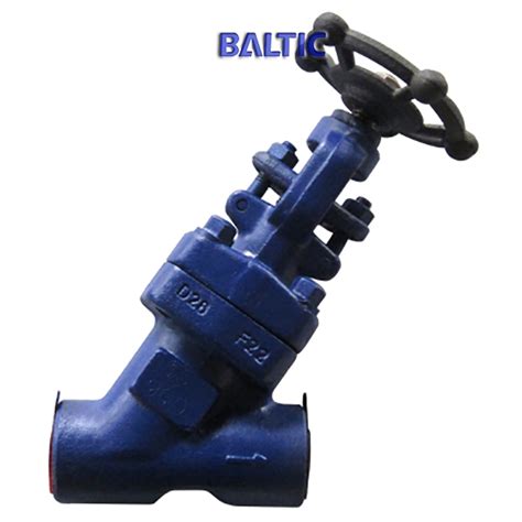 Forged Steel Y Type Globe Valve A182 F22 15 Inch 2500 Lb Bw Baltic