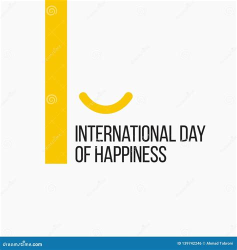 Happy International Day Of Happiness Vector Template Design