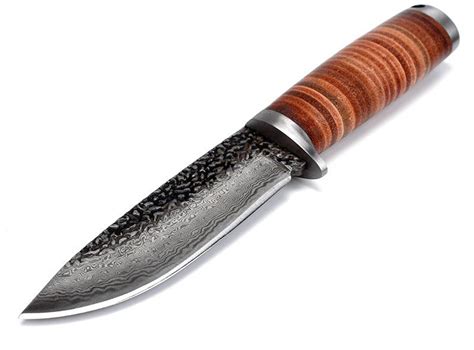 High Carbon Steel Imitate Damascus Knife 58 Hrc Handmade Forged Outdoor