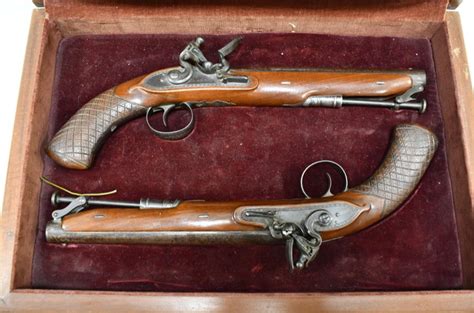 Sold Price Pair Of Clark London Flintlock Dueling Pistols Invalid