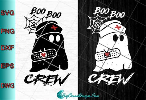 Nurse Boo Boo Crew Svg Png Eps Dxf - Nurse Svg cut file - Designs