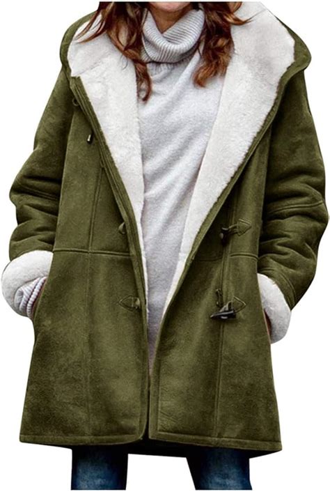 Ladiescoats And Jackets Winter Salewomen Winter Solid Plus Velvet Coat Plus Size Long Sleeve