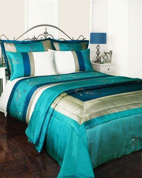 In canada and the united states, the typical king size mattress measures about 76 inches in width and. SUPER KING FULL BED SET - TURQUOISE TEAL DUVET COVER ...