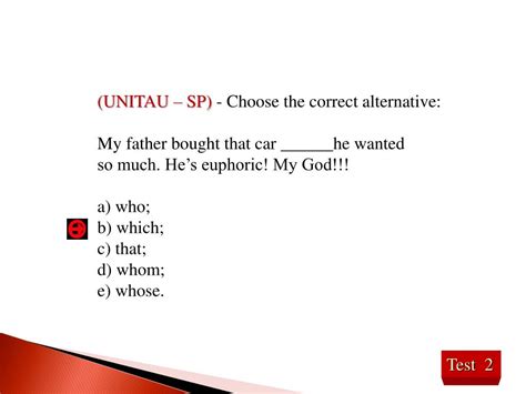 Indicate The Alternative That Best Completes The Following Sentence