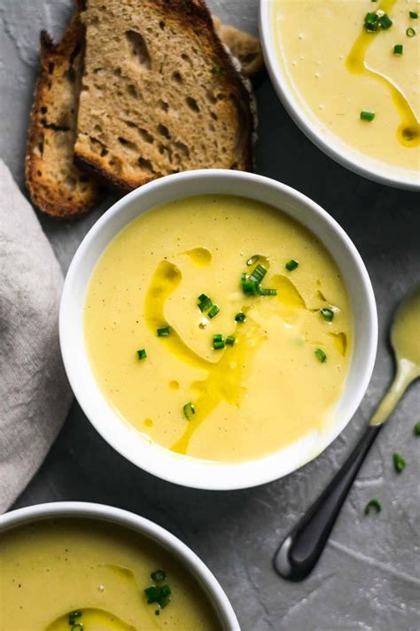 Great for a tasty lunch, or serve it with crusty bread for a warming dinner. Vegan Potato Leek Soup • The Curious Chickpea