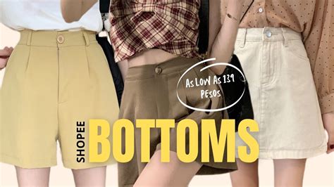Cute And Trendy Bottoms From Shopee Shorts Skirt Skort Pants Many More Youtube