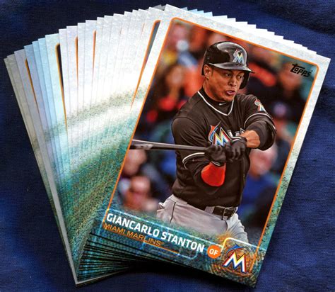 Statistics shown are while player was with franchise. 2015 Topps Miami Marlins Baseball Cards Team Set