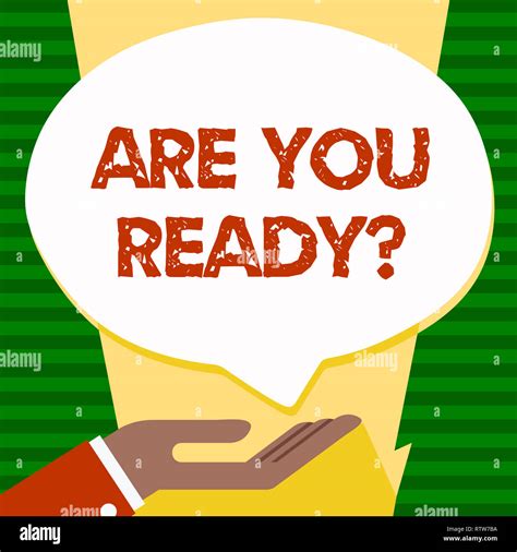 Handwriting Text Are You Readyquestion Concept Meaning Be Prepared