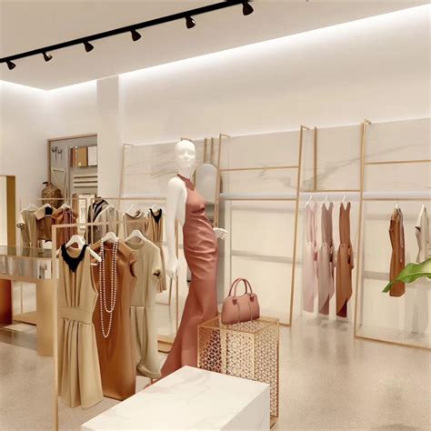 Clothing Display Racks In Womens Garment Shop In 2021 Clothing Rack