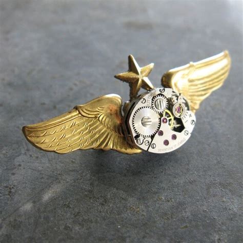 Steampunk Brass Aviator Wings Wwii By Collectdust On Etsy