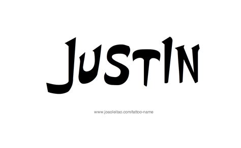 Justin Name Tattoo Designs