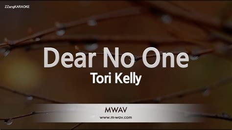 Tori Kelly Dear No One Melody ZZang KARAOKE YouTube