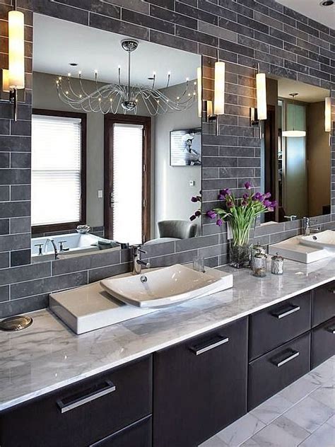 Maybe you would like to learn more about one of these? Contemporary bathroom with warm espresso brown cabinets ...