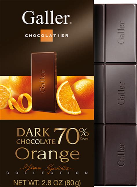 Galler Belgian Chocolate - Dark Chocolate Orange Bar 70% ...