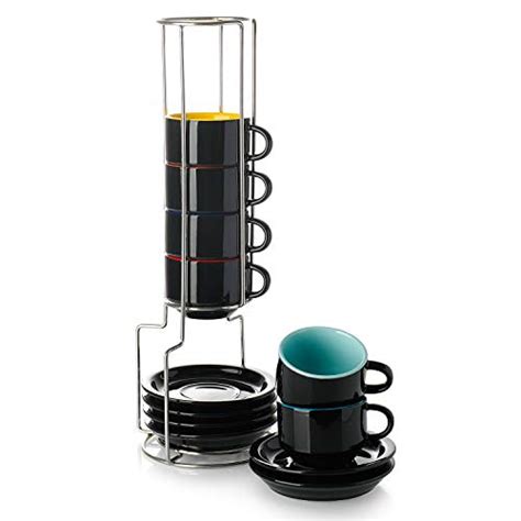 We carry a variety of sizes, colors and designs. Porcelain Espresso Cups with Saucers and Metal Stand ...