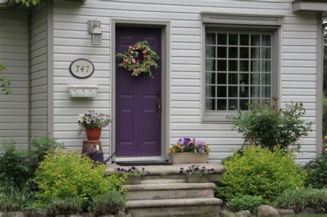 Purple doors can also promote good my house is a beigy tan. Deep Purple Doors! - Front Door Freak
