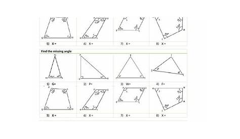 missing angles worksheet 5th grade