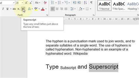 How To Type Subscript And Superscript In Word Youtube