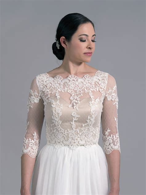 Add beautiful flowers to adorn the bolero and now. Bridal bolero lace wedding dress topper WJ022-WJ022