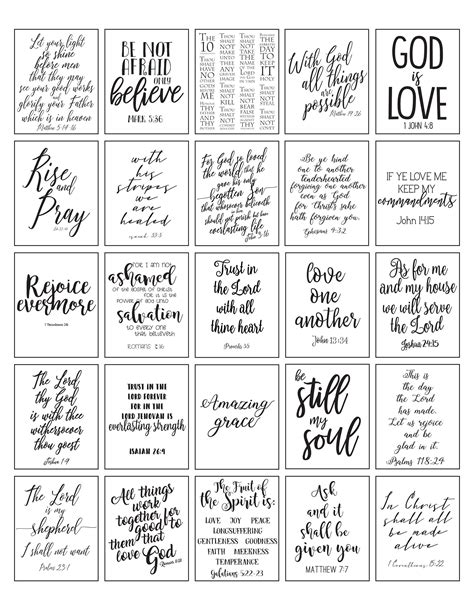 Printable Planner Stickers Bible Verse Black And White Etsy