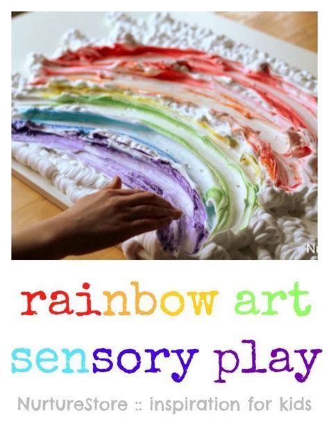 Rainbow Art Shaving Foam Sensory Play Sensory Play Rainbow Art Sensory