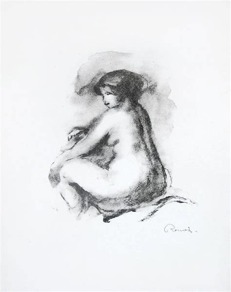 Artes Visuales Female Nude Seated Black Crayon De Renoir Hot Sex Picture