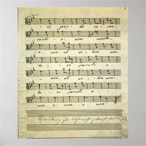Vintage Sheet Music Antique Musical Score 1810 Poster