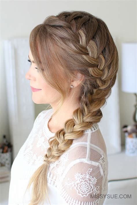 Very long length of hair is preferred for this hairstyle to make it more prominent. Side French Braid | MISSY SUE