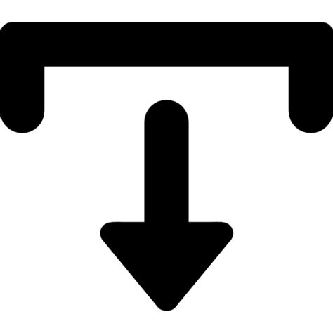 Símbolo de flecha hacia abajo Iconos gratis de flechas