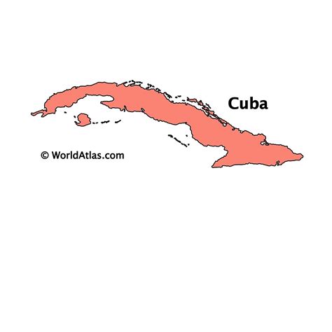 Map Of Cuba Coloring Pages