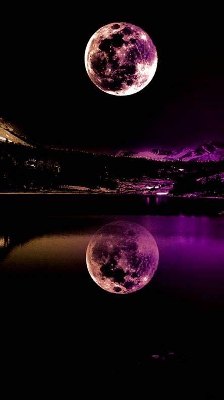 Purple Moonlight Moon And Stars Wallpaper Beautiful Nature Wallpaper