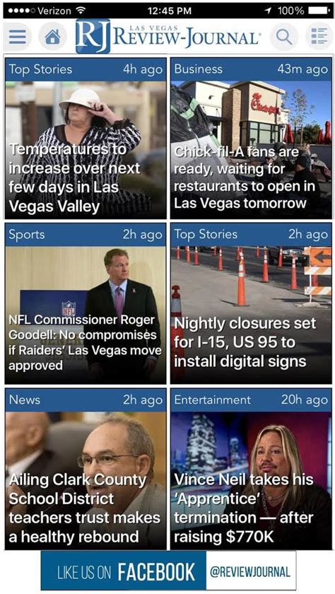 New Las Vegas Review Journal App Available For Download Las Vegas