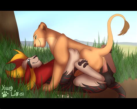 Rule 34 Balls Disney Feline Female Female On Top Feral Feral On Feral Grass Lion Male Mammal