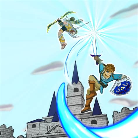 Link Vs Pit Drawn And Colored By Me Rlinkmains