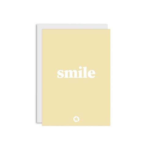 Smile Greeting Card Etsy