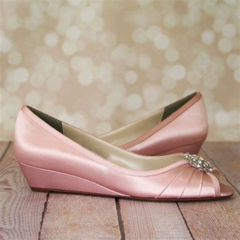 Pink Wedding Shoes Low Heel