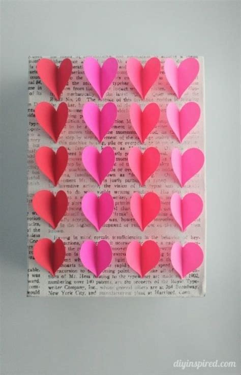 Diy Heart Wall Art Easy Valentine Crafts Valentines Art