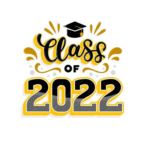 Free Vector Hand Drawn Class Of 2022 Lettering