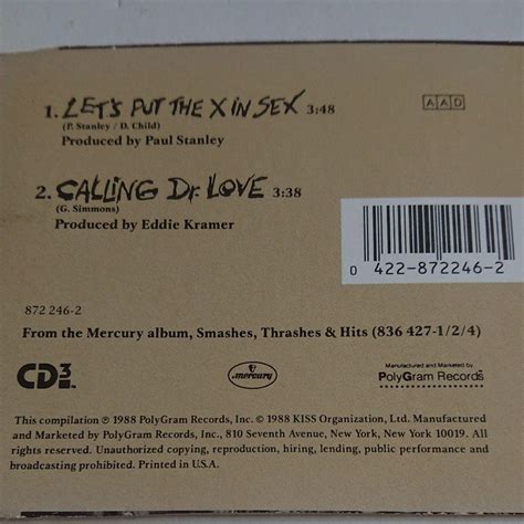 kiss cd single let s put the x in sex out of press calling dr love 1988 rare ebay