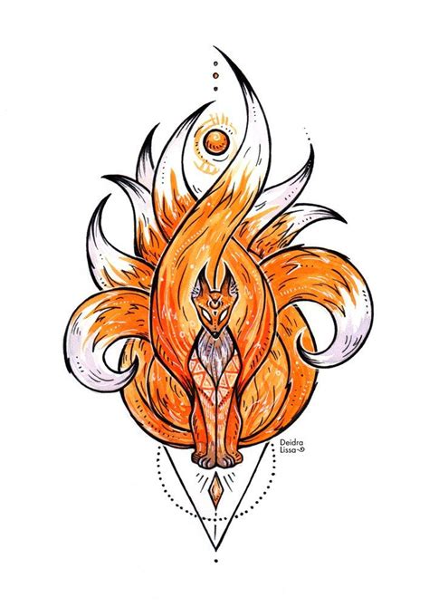Kitsune Art By Deidra Lissa Tattoo Design Drawings Fox Tattoo