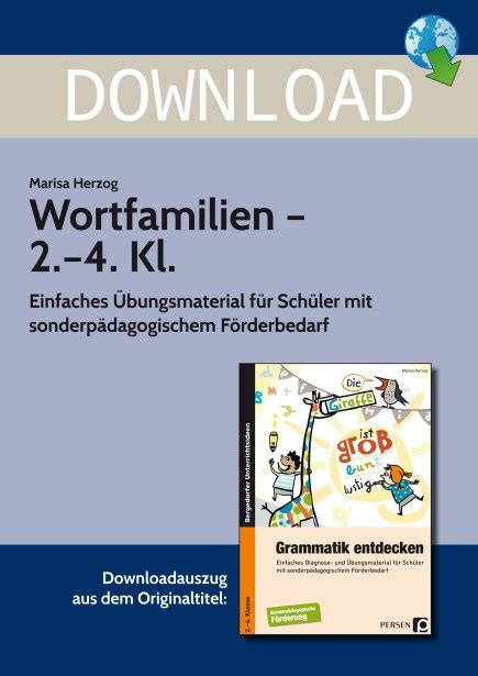 Wortfamilien 2 4 Kl Arbeitsblätter Kopiervorlagen Bergedorfer