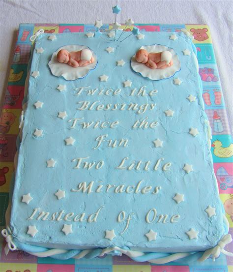 Twin Boys Baby Shower Cake I Love The Saying Not Necessarily The