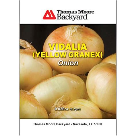 Thomas Moore Backyard Vidalia Yellow Granex Onion Seed Packet Shop