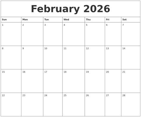 January 2026 Calendar Free Printable