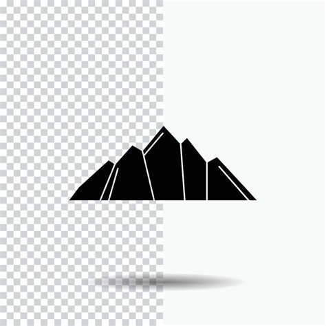 Hill Landscape Nature Mountain Scene Glyph Icon On Transparent