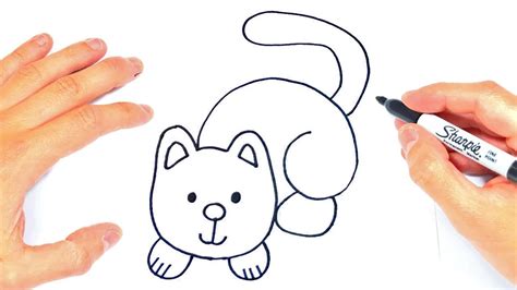 Cómo Dibujar Un Gato Paso A Paso Y Fácil Dibujando Un Gato Youtube
