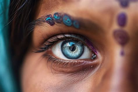 Indian Eye Closeup Ai Generated Stock Illustration Illustration Of
