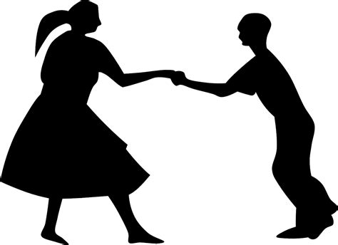 Two People Dancing Silhouette