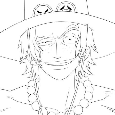 Portgas D Ace Lineart By Lordbalda In 2021 Coloring Pages Luffy