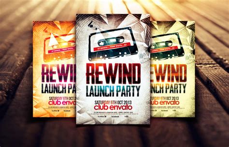 Rewind Launch Party Flyer Template By Dannygdesigns On Deviantart